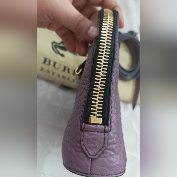 Authentic Burberry Heritage Grain Small Harrogate Crossbody Bag Dusky Mauve - Picture 8 of 16